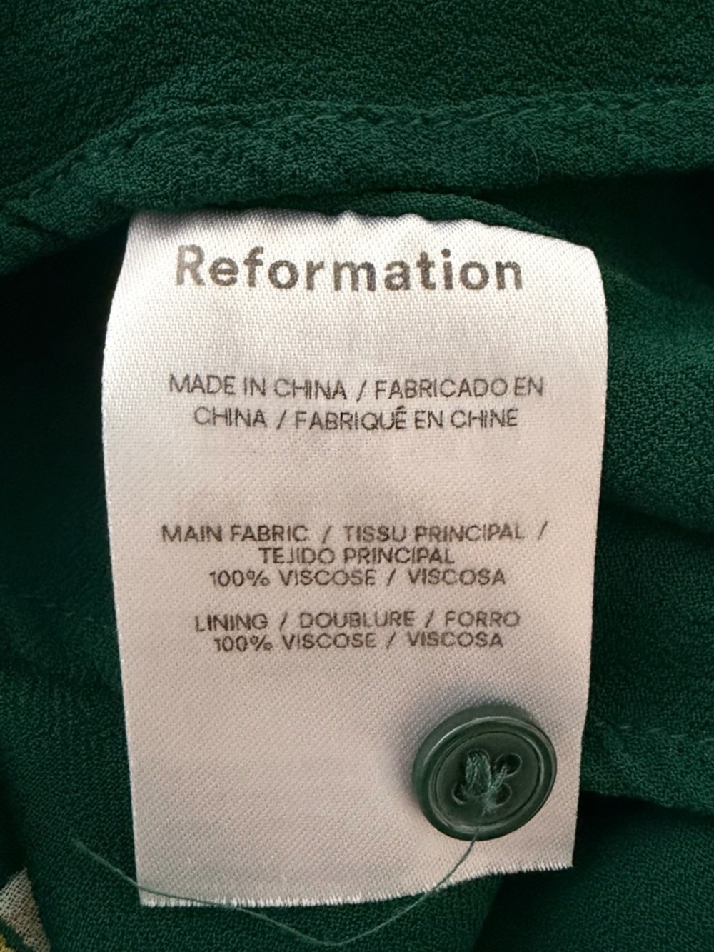 Reformation Rosi Floral Buena Green Floral Midi Dress Size 6 - Picture 5 of 9